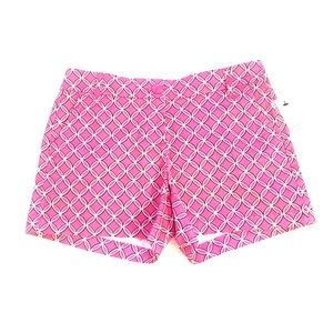 Crown and Ivy Pink, White, Navy Print Shorts Sz 4P